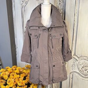 BCBGMaxAzria Utility Jacket in Taupe